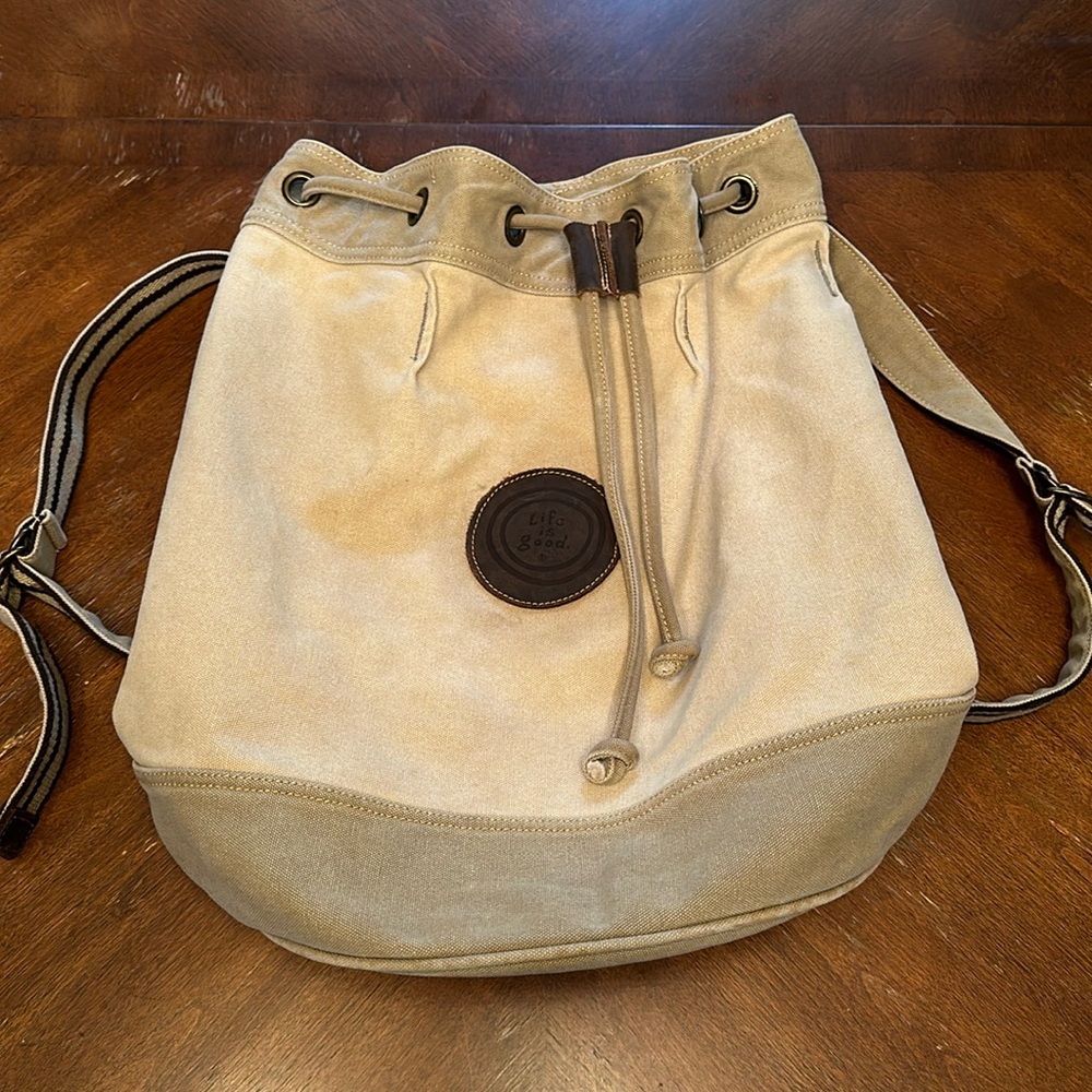 Life Is Good Tan Backpack